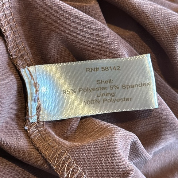 Boston Proper Women’s 6 Dress Cognac Off Shoulder Elastic Waist Wrist Blouson - Picture 7 of 7